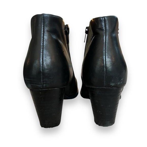 Vionic Georgia Black Smooth Leather Silver Studded Ankle Bootie Boot Shoe 9 - Picture 6 of 11